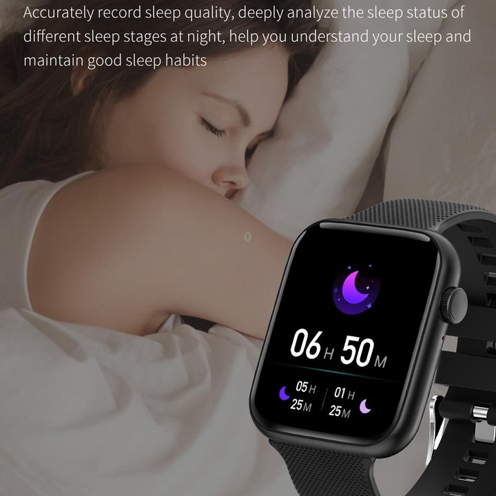 HT15 1.85 inch Silicone Band IP67 Waterproof Smart Watch, Support Bluetooth Calling / Sleep Monitoring(Black)