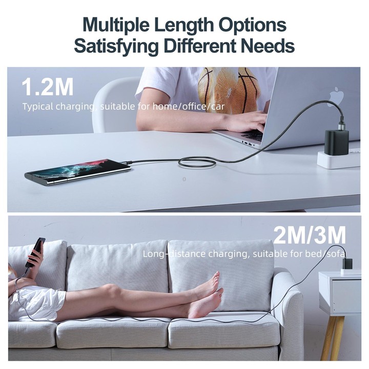 JOYROOM S-UC027A10 Extraordinary Series 3A USB-A to USB-C / Type-C Fast Charging Data Cable, Cable Length:1.2m(White)