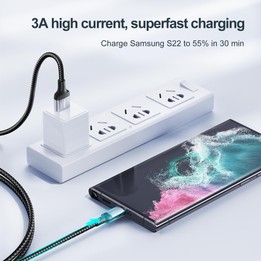 JOYROOM S-UC027A10 Extraordinary Series 3A USB-A to USB-C / Type-C Fast Charging Data Cable, Cable Length:1.2m(White)