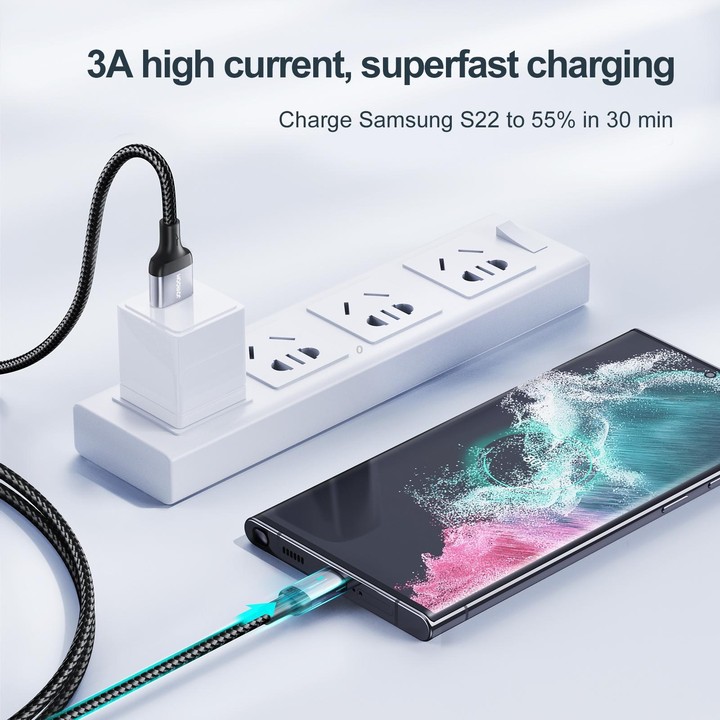 JOYROOM S-UC027A10 Extraordinary Series 3A USB-A to USB-C / Type-C Fast Charging Data Cable, Cable Length:1.2m(White)