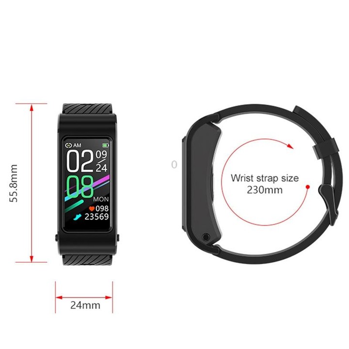 H21 1.14-inch Steel Band Earphone Detachable Smart Watch Support Temperature Measurement / Bluetooth Call / Voice Control(Silver