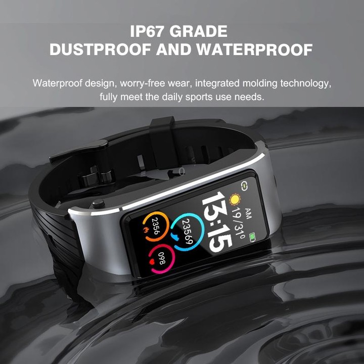 H21 1.14-inch Steel Band Earphone Detachable Smart Watch Support Temperature Measurement / Bluetooth Call / Voice Control(Silver