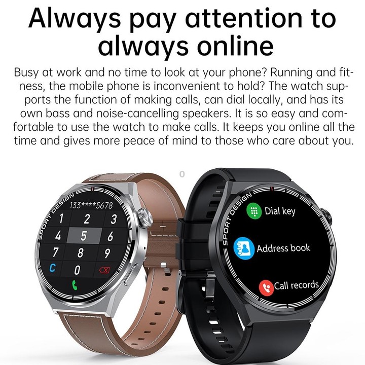 HDT 3 Max 1.6 inch Steel Band IP67 Waterproof Smart Watch Support Bluetooth Call / NFC(Black)