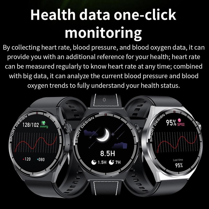 HDT 3 Max 1.6 inch Leather Band IP67 Waterproof Smart Watch Support Bluetooth Call / NFC(Black)