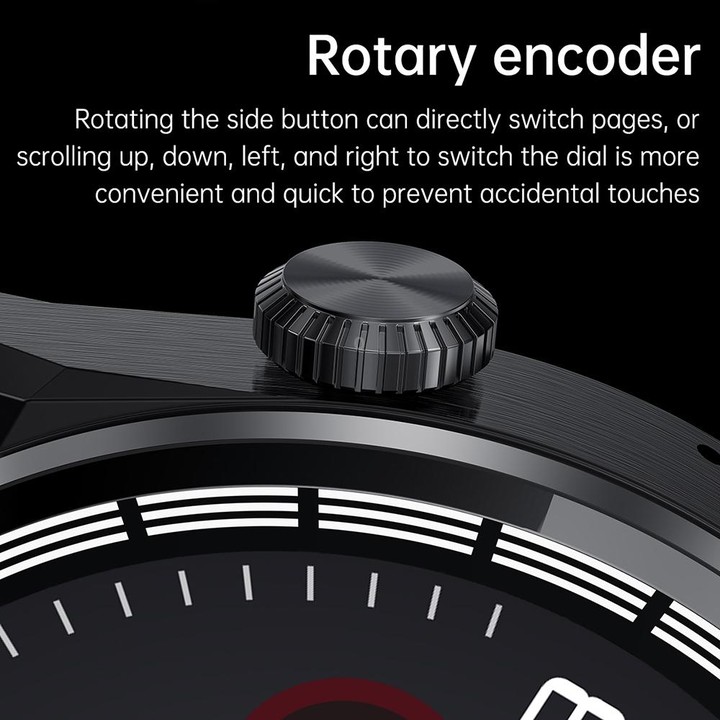 HDT 3 Max 1.6 inch Leather Band IP67 Waterproof Smart Watch Support Bluetooth Call / NFC(Black)
