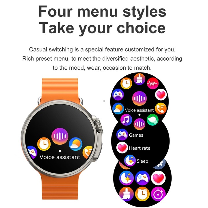 K9 Ultra Pro 1.39 inch Silicone Band IP67 Waterproof Smart Watch Support Bluetooth Call / NFC(Yellow)