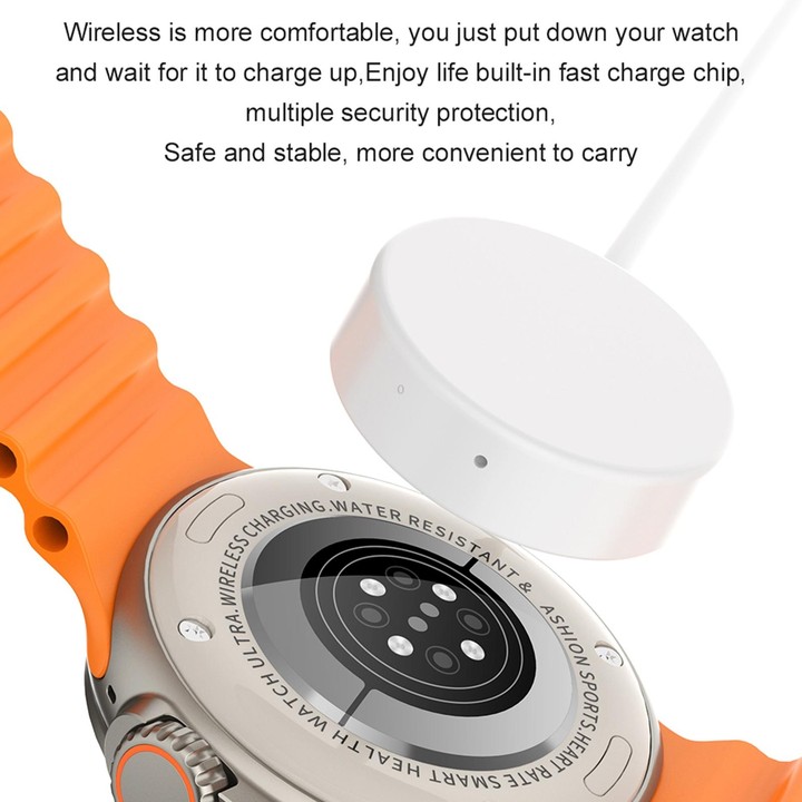 K9 Ultra Pro 1.39 inch Silicone Band IP67 Waterproof Smart Watch Support Bluetooth Call / NFC(Orange)