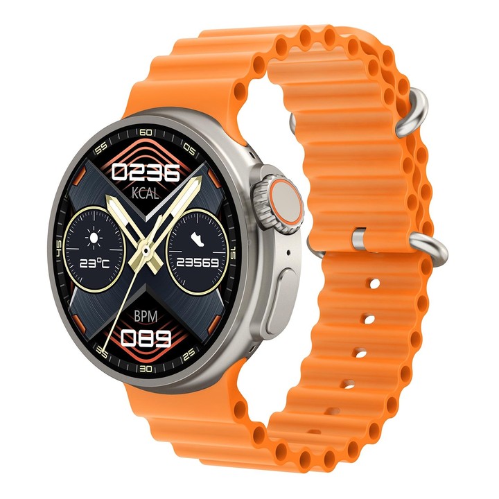 K9 Ultra Pro 1.39 inch Silicone Band IP67 Waterproof Smart Watch Support Bluetooth Call / NFC(Orange)