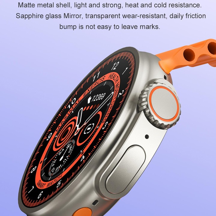 K9 Ultra Pro 1.39 inch Silicone Band IP67 Waterproof Smart Watch Support Bluetooth Call / NFC(Orange)