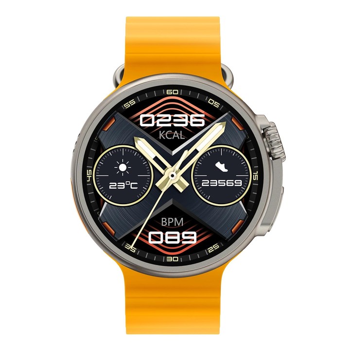 K9 Ultra Pro 1.39 inch Silicone Band IP67 Waterproof Smart Watch Support Bluetooth Call / NFC(Orange)