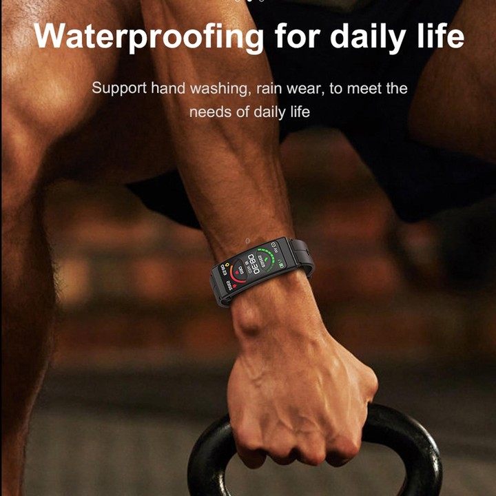 K13 1.14 inch Silicone Band Earphone Detachable Smart Watch Support Bluetooth Call(Black)