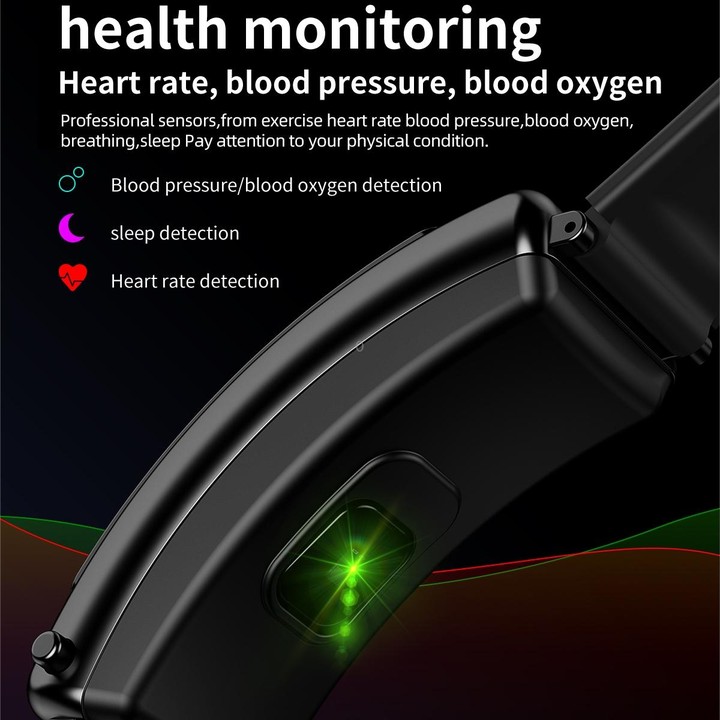 K50 1.08 inch Silicone Band Earphone Detachable IP67 Waterproof Smart Watch Support Bluetooth Call(Black)
