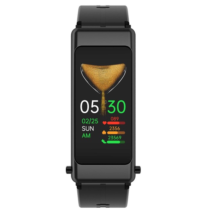 K50 1.08 inch Silicone Band Earphone Detachable IP67 Waterproof Smart Watch Support Bluetooth Call(Black)