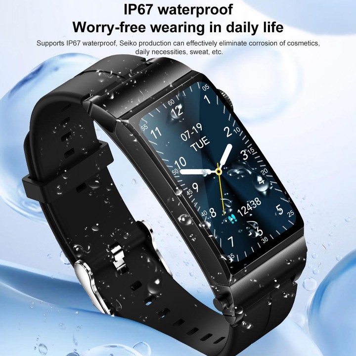 M6 1.5 inch Steel Band Earphone Detachable IP68 Waterproof Smart Watch Support Bluetooth Call(Black)