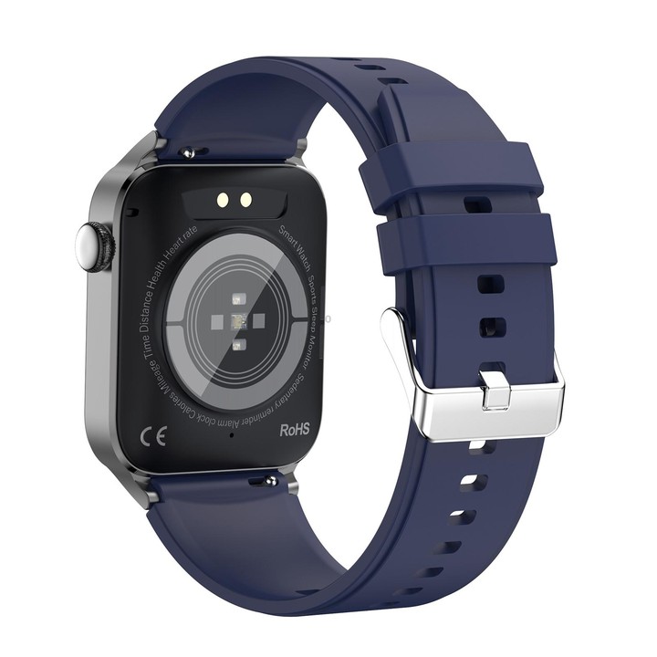 T50 1.85 inch Silicone Band IP67 Waterproof Smart Watch Supports Voice Assistant / Health Monitoring(Blue)