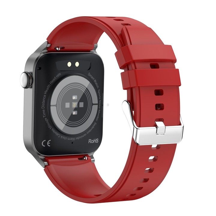 T50 1.85 inch Silicone Band IP67 Waterproof Smart Watch Supports Voice Assistant / Health Monitoring(Red)