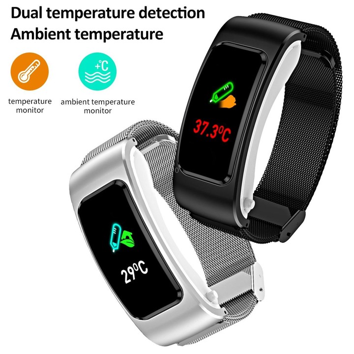 K60 1.08 inch Steel Band Earphone Detachable Life Waterproof Smart Watch Support Bluetooth Call(Black)