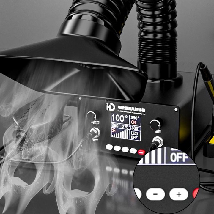 D301 Multifunctional Intelligent Smoking Constant Temperature Soldering Disassembly Rework Station(EU Plug)