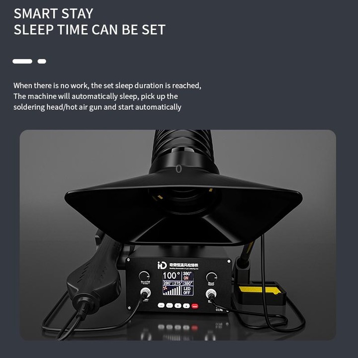 D301 Multifunctional Intelligent Smoking Constant Temperature Soldering Disassembly Rework Station(EU Plug)
