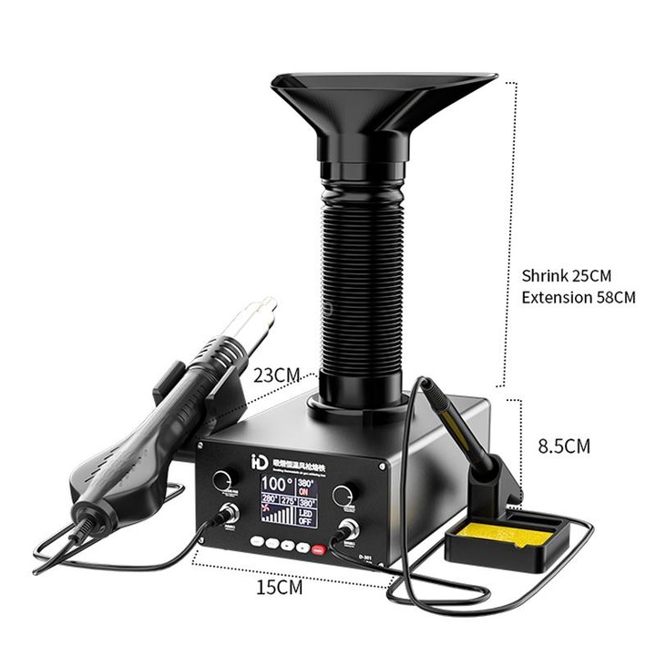 D301 Multifunctional Intelligent Smoking Constant Temperature Soldering Disassembly Rework Station(AU Plug)