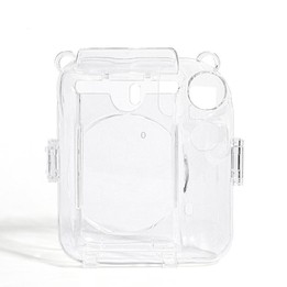 For FUJIFILM instax mini 12 Crystal Hard Acrylic Camera Case with Shoulder Strap(DIY Blue Cat)