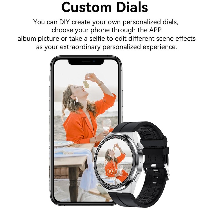 PG3 Pro 1.41 inch TFT Screen Smart Watch, Support Heart Rate / Blood Pressure Monitoring(Black)