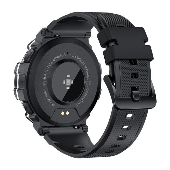 PG666 1.39 inch TFT Screen Bluetooth Call Smart Watch, Support Heart Rate / Blood Pressure Monitoring(Black Silver)