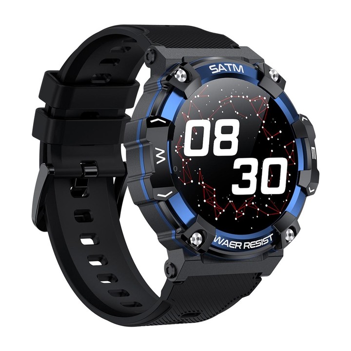 PG666 1.39 inch TFT Screen Bluetooth Call Smart Watch, Support Heart Rate / Blood Pressure Monitoring(Black Blue)