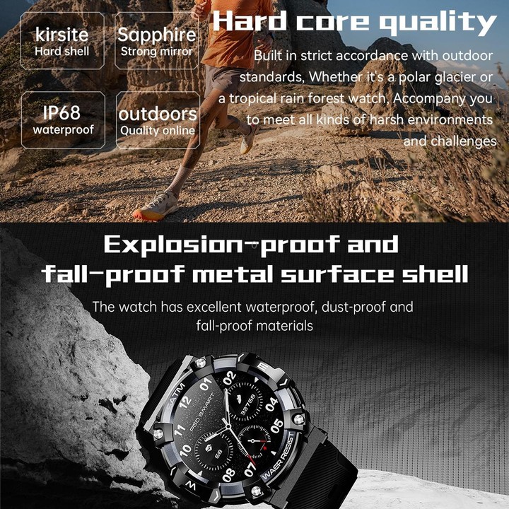 PG666 1.39 inch TFT Screen Bluetooth Call Smart Watch, Support Heart Rate / Blood Pressure Monitoring(Black Gold)
