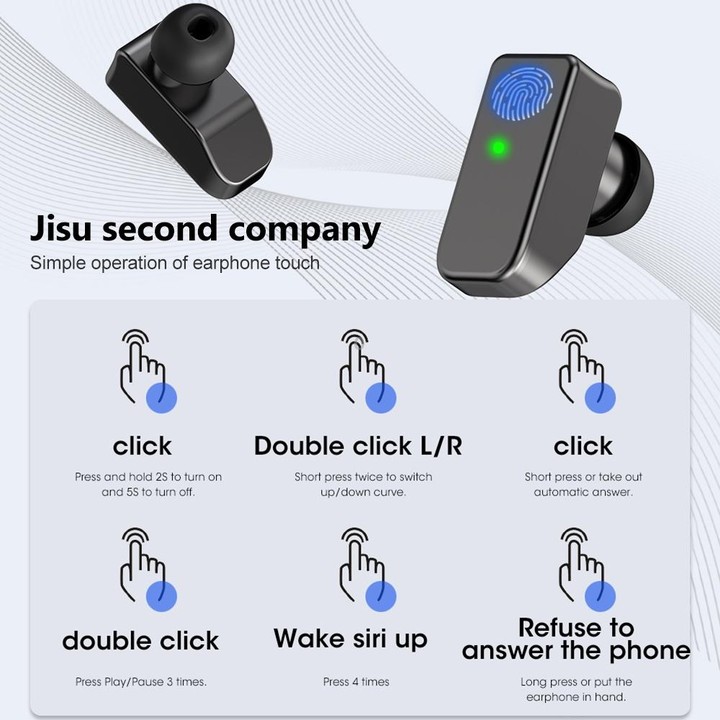 S6 TWS Earphone 1.91 inch Smart Bracelet Support Bluetooth Call / Health Monitoring(Black)