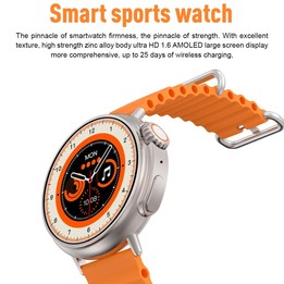 MT30 1.6 inch HD Screen TPU Strap Smart Watch Supports Voice Calls/Blood Oxygen Monitoring(Orange)