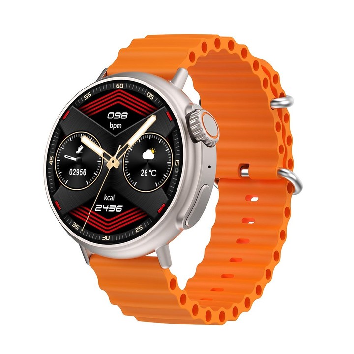 MT30 1.6 inch HD Screen TPU Strap Smart Watch Supports Voice Calls/Blood Oxygen Monitoring(Orange)