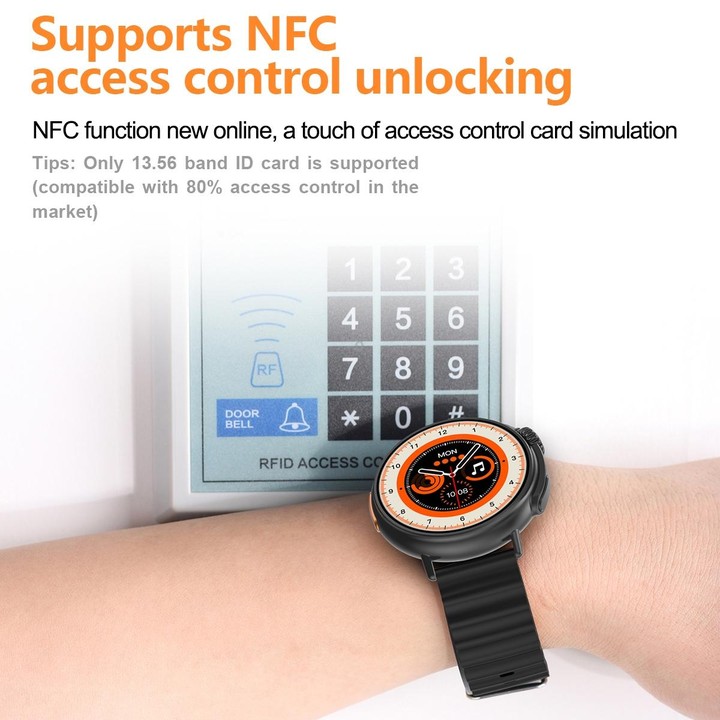 MT30 1.6 inch HD Screen TPU Strap Smart Watch Supports Voice Calls/Blood Oxygen Monitoring(Orange)