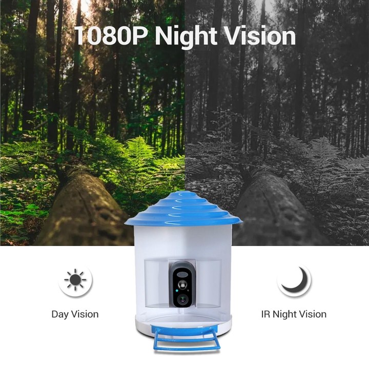 ESCAM PT389 IP66 Waterproof 2MP PIR Motion Detection Two-way Audio Night Vision WiFi Camera with AI Bird Recognition Bird Watchi