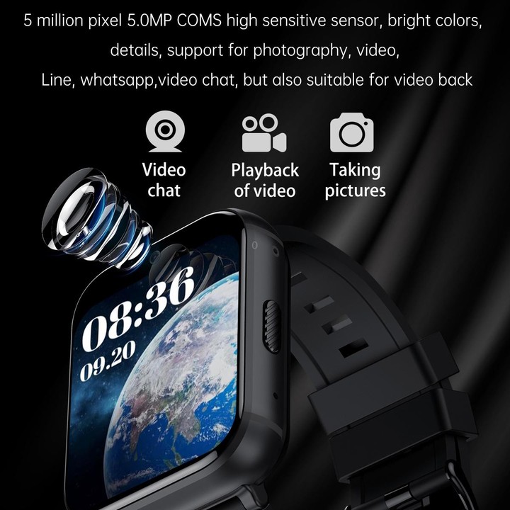 Q668 1.99 inch Screen 4G Smart Watch Android 9.0, Specification:2GB+16GB(Silver)