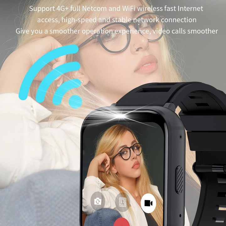 Q668 1.99 inch Screen 4G Smart Watch Android 9.0, Specification:2GB+16GB(Silver)