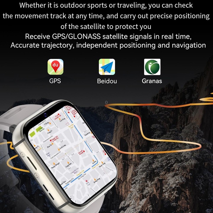 Q668 1.99 inch Screen 4G Smart Watch Android 9.0, Specification:4GB+64GB(Silver)