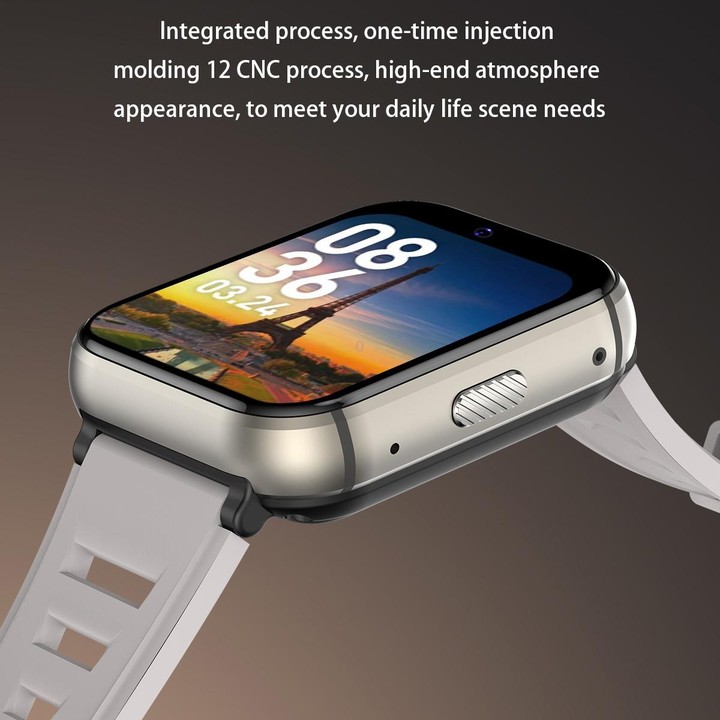 Q668 1.99 inch Screen 4G Smart Watch Android 9.0, Specification:4GB+64GB(Silver)