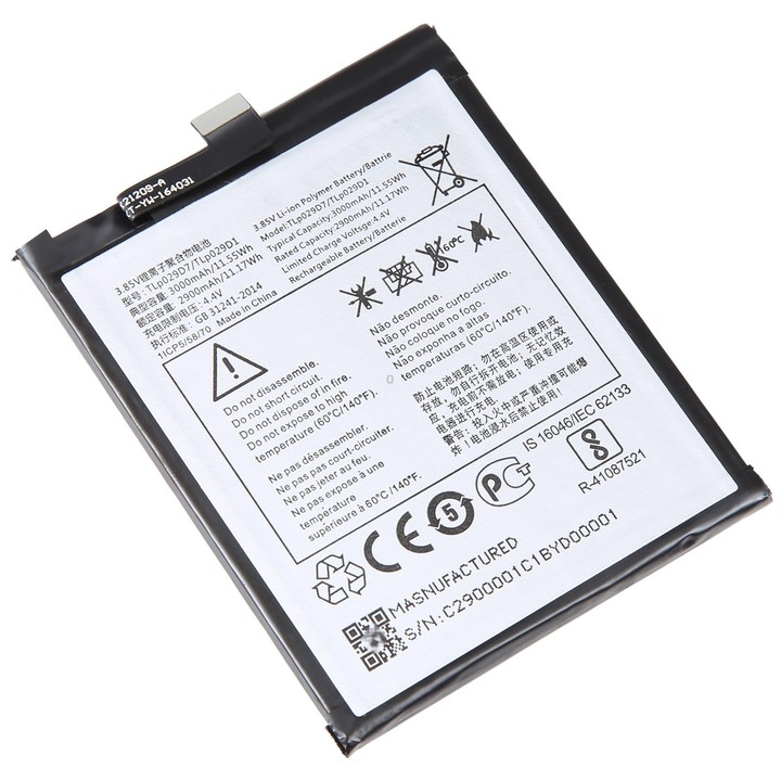 For Alcatel 3 / 5 / TCL v760 / y660 2900mAh Battery Replacement tlp029d7