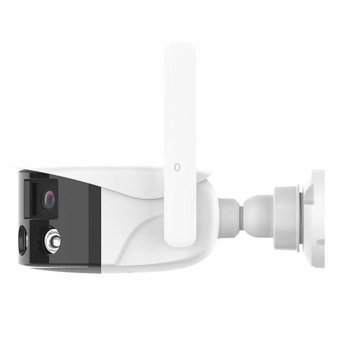 Q38 WIFI Humanoid Recognition AI Alarm 180 Degree Dual 2MP IP Camera, Plug:EU Plug