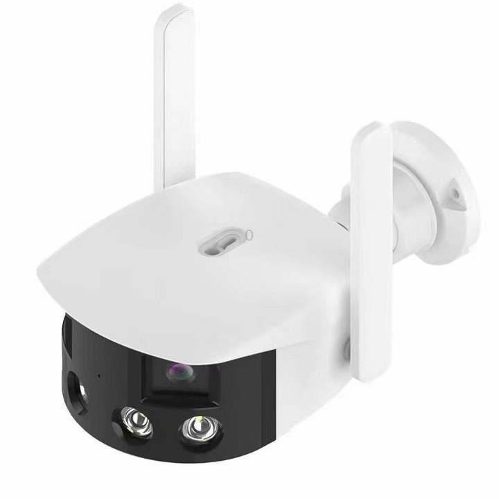 Q38 WIFI Humanoid Recognition AI Alarm 180 Degree Dual 2MP IP Camera, Plug:UK Plug