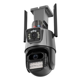 QX81 Humanoid Recognition AI Alarm WIFI Spherical Dual 2MP IP Camera, Plug:AU Plug