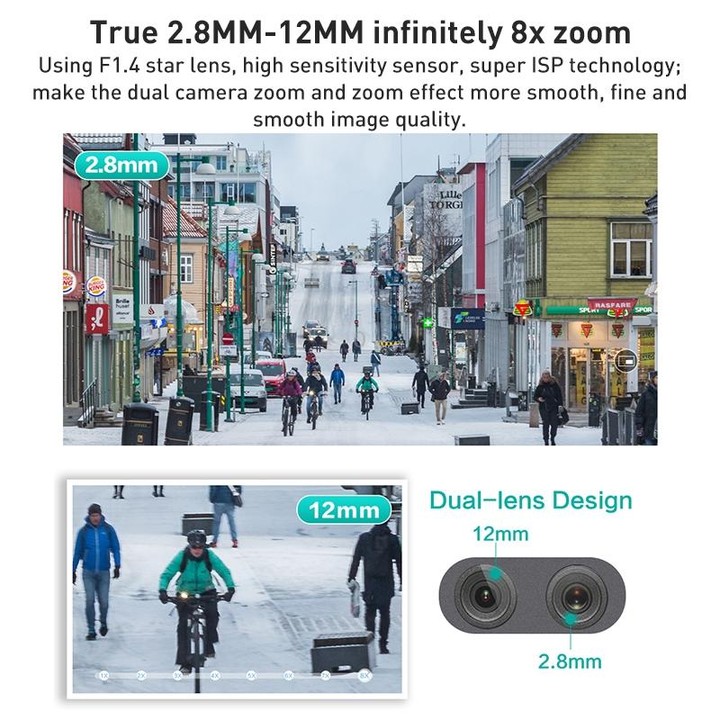 QX82 400W Dual Screen Dual Channel Synchronous Monitoring IP Camera, Plug:US Plug