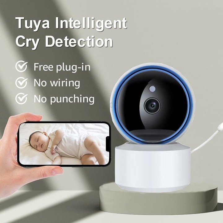 YT50 3MP Smart WIFI PTZ Camera Baby Monitor, Plug:US Plug