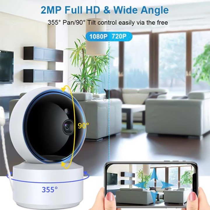 YT50 3MP Smart WIFI PTZ Camera Baby Monitor, Plug:UK Plug