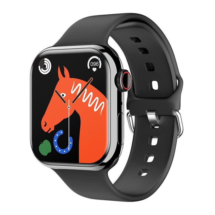 IW9 2.05 inch Square Screen Smart Watch Supports Bluetooth Calls/Blood Oxygen Monitoring(Black)