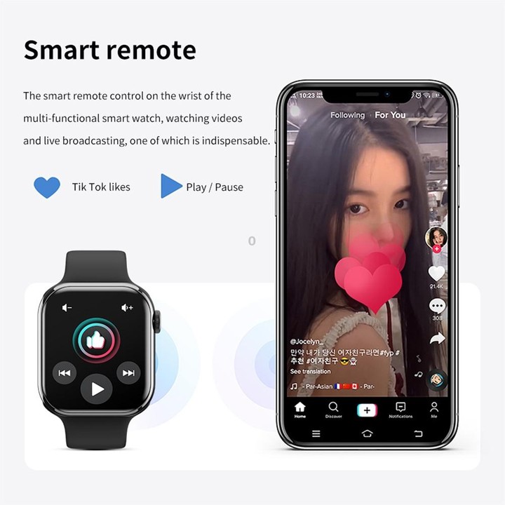 IW9 2.05 inch Square Screen Smart Watch Supports Bluetooth Calls/Blood Oxygen Monitoring(Rose Gold)