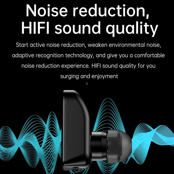R6 1.32 inch Round Screen 2 in 1 Bluetooth Earphone Smart Watch, Support Bluetooth Call / Health Monitoring(Black Steel Strap)