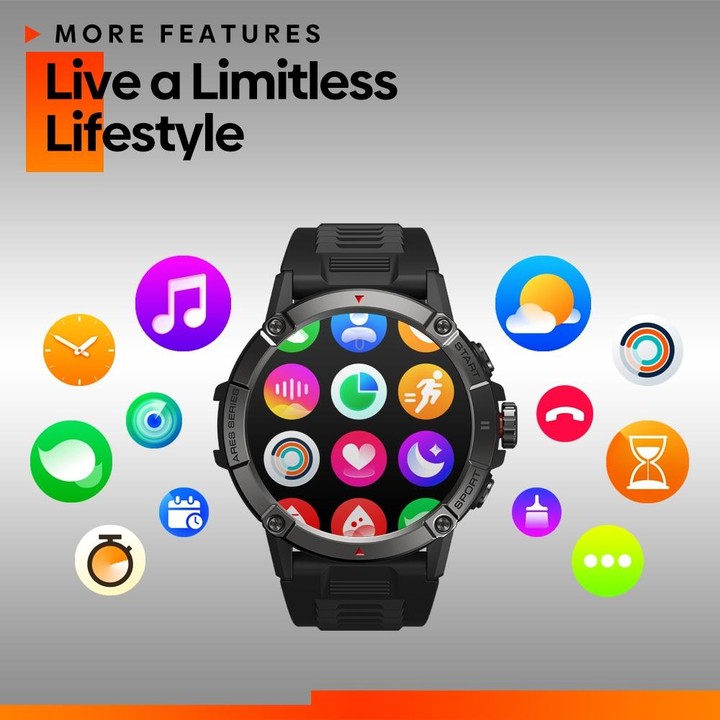 Zeblaze Ares 3 1.52 inch IPS Screen Smart Watch Supports Health Monitoring / Voice Calls(Wild Green)