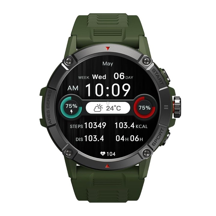 Zeblaze Ares 3 1.52 inch IPS Screen Smart Watch Supports Health Monitoring / Voice Calls(Wild Green)